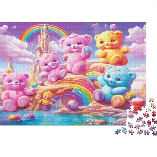 1000-teiliges Puzzle mit Cartoon-Tieren für Erwachsene und Kinder, Holzpuzzle, Lernspielzeug, 1000 Teile (75 x 50 cm) von JYJLRJ