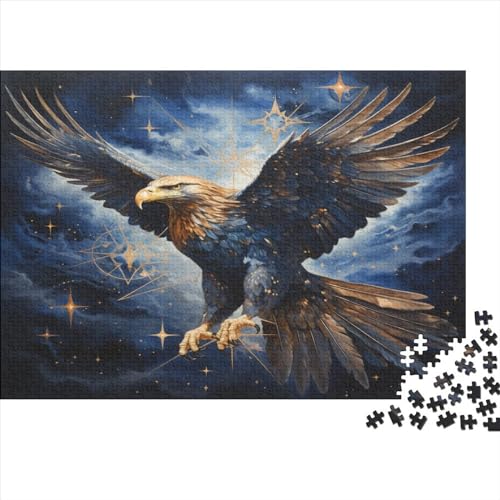 1000-teiliges rechteckiges Puzzle für Erwachsene, Fliegender Adler, kreative Puzzle-Herausforderung, Spielzeugpuzzle, 1000 Stück (75 x 50 cm) von JYJLRJ
