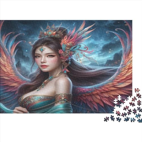 300-teiliges Puzzle für Erwachsene, Geschenke der Phoenix-Göttin, kreative rechteckige Puzzles, Holzpuzzle 300 Teile (40 x 28 cm) von JYJLRJ