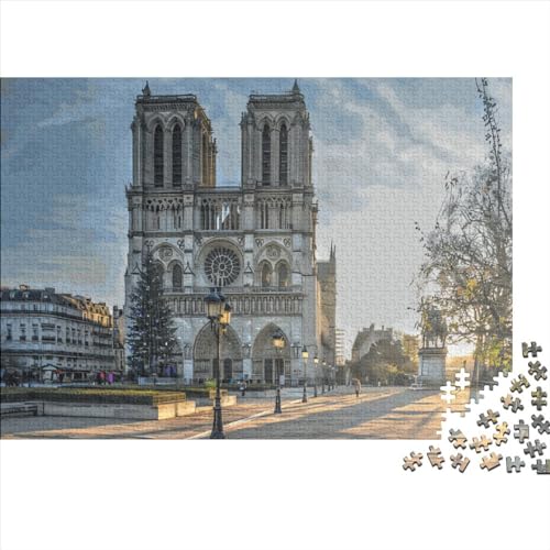 300-teiliges Puzzle mit Pariser Stadtlandschaft für Erwachsene, kreatives rechteckiges Holzpuzzle, Geschenk für Freunde und Familie, 300 Teile (40 x 28 cm) von JYJLRJ