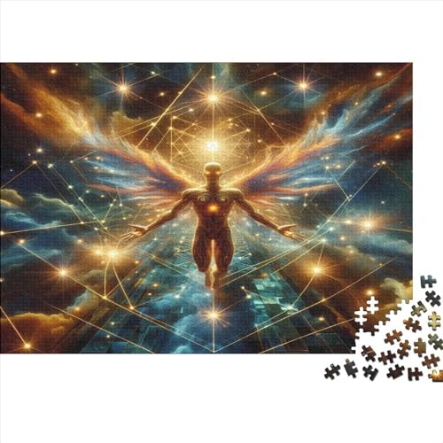 500-teiliges Puzzle für Erwachsene, Golden Man Gifts, kreative rechteckige Puzzles, Holzpuzzle 500 Teile (52 x 38 cm) von JYJLRJ