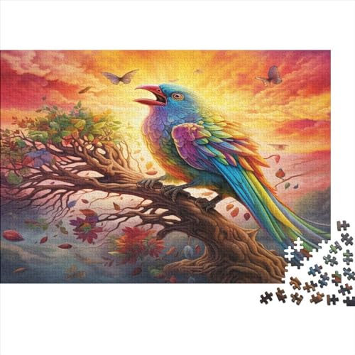 500-teiliges Puzzle für Erwachsene, Kunst-Vogel-Puzzle-Sets für die Familie, Holzpuzzle, Gehirn-Herausforderungspuzzle, 500 Teile (52 x 38 cm) von JYJLRJ