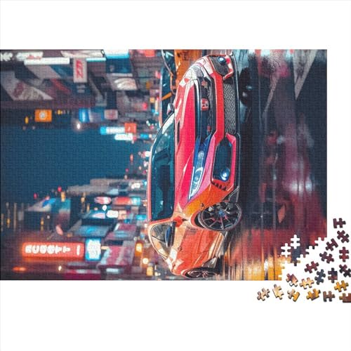 Bunte Supercars-Puzzles für Erwachsene, 300-teiliges Spielzeug, Familien-Puzzlespiele, Geburtstagsgeschenke, Puzzle für Jungen und Mädchen, 300 Teile (40 x 28 cm) von JYJLRJ