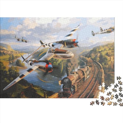 Militärische Kämpfer-Puzzles, 1000 Teile, kreatives rechteckiges großes Familienpuzzlespiel, Kunstwerk für Erwachsene, 1000 Teile (75 x 50 cm) von JYJLRJ