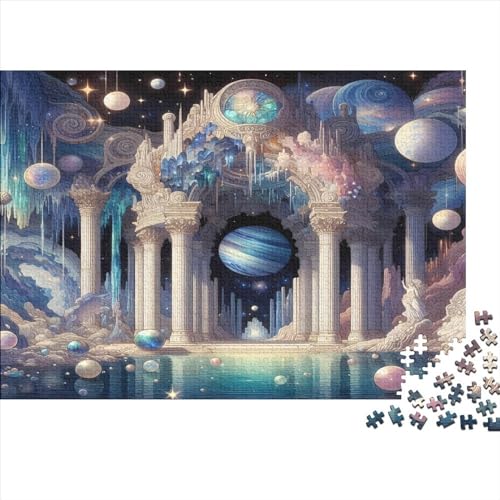 Mystic Temple-Puzzle, 300 Teile, kreatives rechteckiges großes Familienpuzzlespiel, Kunstwerk für Erwachsene, 300 Teile (40 x 28 cm) von JYJLRJ