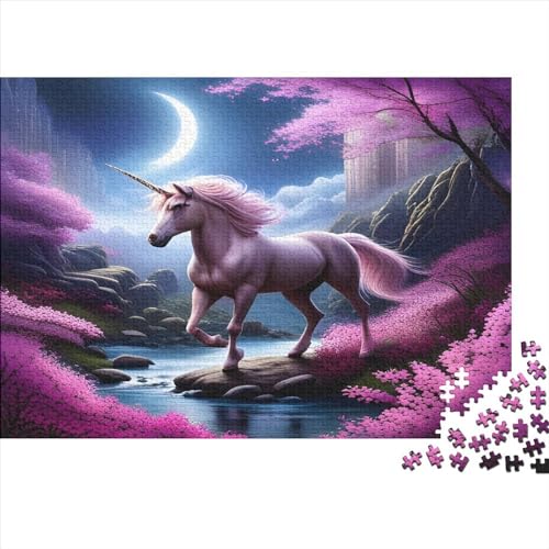 Puzzle für Erwachsene, 500 Teile, Einhorn-Puzzle, kreatives rechteckiges Puzzle, Dekomprimierungsspiel, 500 Teile (52 x 38 cm) von JYJLRJ