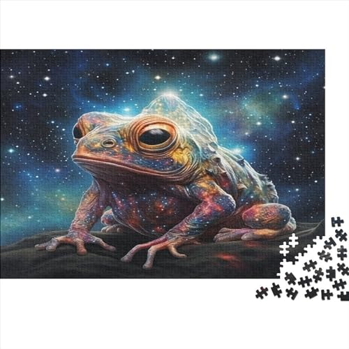 Puzzle für Kinder, Galaxie-Frosch, 1000 Teile, Holzpuzzle für Erwachsene und Kinder, Herausforderungsfamilie, 1000 Teile (75 x 50 cm) von JYJLRJ