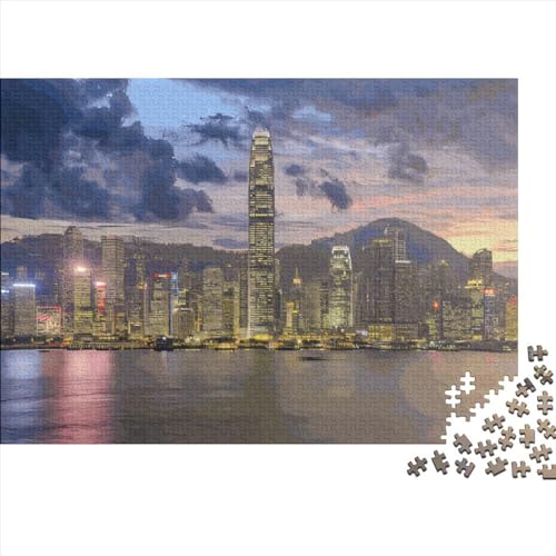 Puzzles 500 Teile für Erwachsene Hongkong-Puzzles für Erwachsene 500 Teile (52 x 38 cm) von JYJLRJ