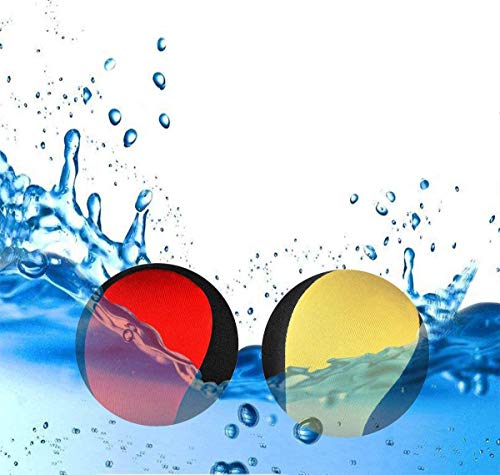 2 Stück Wasserball Wasser Flummi Springender Ball auf Wasser Für Jugendliche und Erwachsene Schnelltrocknender Lycra-Bezug Ball von MAKFORT