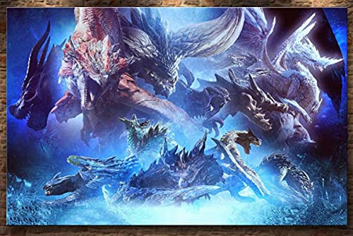 JYSHC Holzpuzzle 1000 Stück Monster Hunter World Puzzles Lernspielzeug Für Erwachsene Geburtstagsgeschenk Gt452Cx von JYSHC