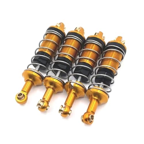 JYYTERD Kompatibel Mit 14301 14302 1/14 RC Car Upgrade Teile Zubehör 4 Stück Metall Stoßdämpfer Öl Dämpfer RC Stoßdämpfer(Yellow) von hjuink