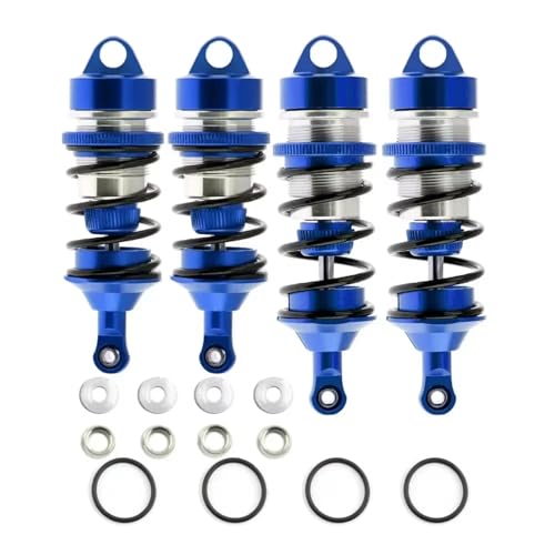 JYYTERD Kompatibel Mit ARRMA Für Limitless Für Infraction Für Felony Für Firebird 1/7 Rc Auto Vorne Und Hinten Metallstoßdämpfer RC Stoßdämpfer(Blue) von hjuink