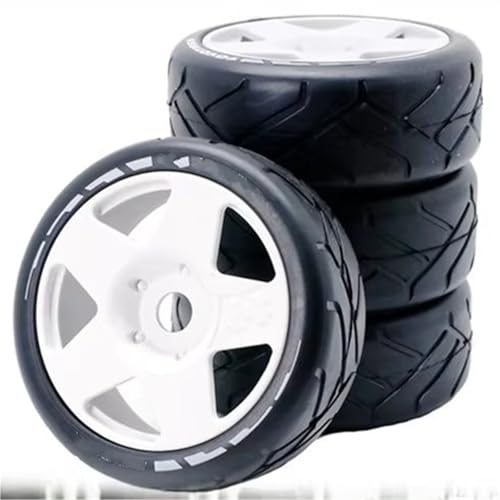 JYYTERD Kompatibel Mit ARRMA Für Redcat Für Team Für Losi Für Kyosho Für VRX Für HPI 1/8 RC 103 Mm Off Road Für Buggy-Reifen Rad 17 Mm Sechskant RC Auto Reifen(White) von hjuink