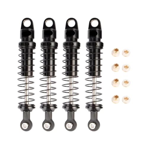 JYYTERD Kompatibel Mit Axial Für Capra Für UTB 1/18 RC Crawler Auto 82mm Aluminium Legierung Absorber Upgrades Teile Zubehör RC Stoßdämpfer(Black,4pcs) von JYYTERD