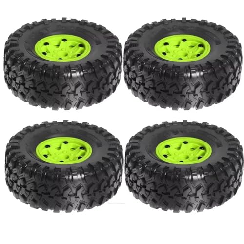JYYTERD Kompatibel Mit Axial Für SCX10 Für Wraith RR10 Für Capra Für TRX4 YK4082 1/10 RC Crawler Car 135 Mm Metall 2,2 Zoll Beadlock Felgenreifen-Set RC Auto Reifen(Green) von hjuink