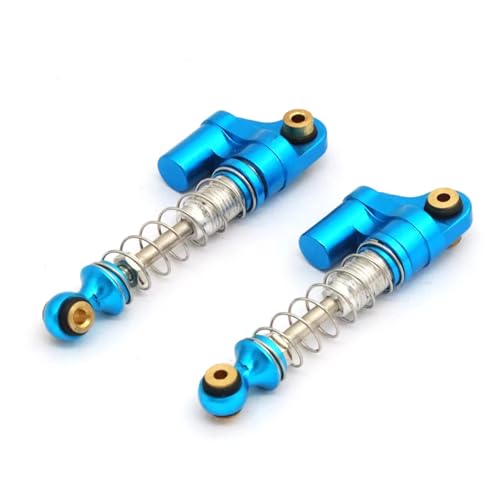 JYYTERD Kompatibel Mit Axial Für SCX24 90081 1/24 RC Auto 4 Stücke 32 MM Stoßdämpfer Aluminium Dämpfer Upgrade RC Stoßdämpfer(Blue,2pcs) von hjuink