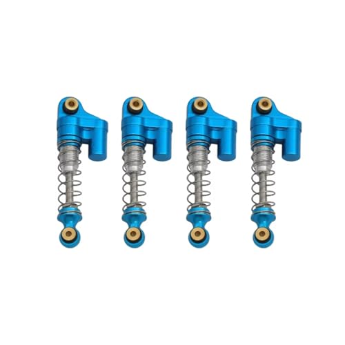 JYYTERD Kompatibel Mit Axial Für SCX24 90081 1/24 RC Auto 4 Stücke 32 MM Stoßdämpfer Aluminium Dämpfer Upgrade RC Stoßdämpfer(Blue,4pcs) von hjuink