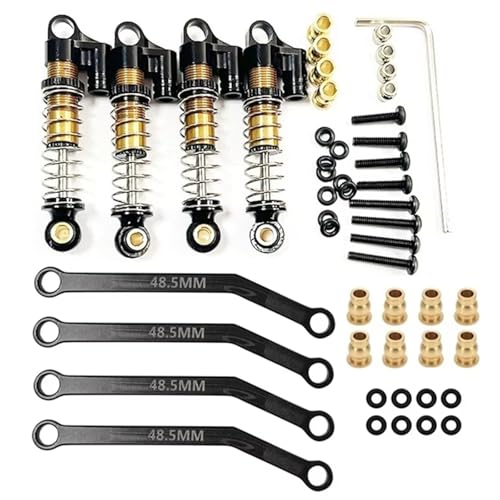 Kompatibel Mit FMS Für FCX24 1/24 RC Crawler Car Upgrades Teile Zubehör Metall 39 Mm Stoßdämpfer Und Für Fahrgestellverbindungen Spurstange RC Stoßdämpfer(Black) von JYYTERD