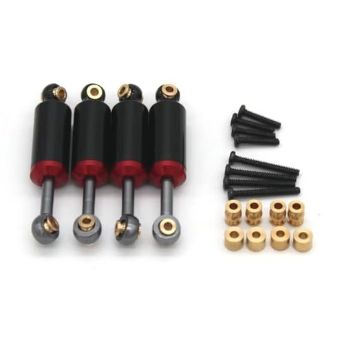 JYYTERD Kompatibel Mit FMS Für Fcx24 1/24 RC Fernbedienung Auto Metall Upgrade Zubehör Eingebaut Für Feder Stoßdämpfer 4PCS RC Stoßdämpfer(Black) von JYYTERD
