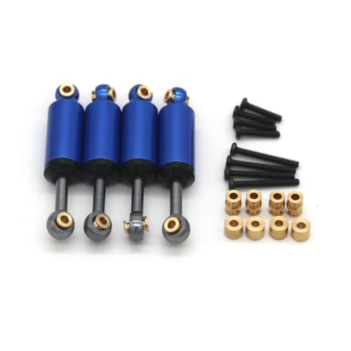 JYYTERD Kompatibel Mit FMS Für Fcx24 1/24 RC Fernbedienung Auto Metall Upgrade Zubehör Eingebaut Für Feder Stoßdämpfer 4PCS RC Stoßdämpfer(Blue) von hjuink