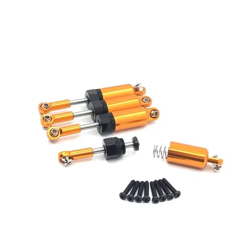 JYYTERD Kompatibel Mit HS 18301 18302 18311 18312 18321 18322 1/18 RC Auto Upgrade Teile Zubehör Metall Öl Stoßdämpfer Dämpfer RC Stoßdämpfer(Yellow) von JYYTERD