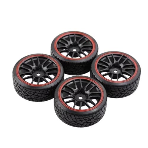 JYYTERD Kompatibel Mit HSP 94123/94122/94103/D4/D3 Für HPI 9068 ALLE 1/10 RC Für Racing Reifen Auto Gummi Auf Straße Felge Für Fit 4PCS RC Auto Reifen(C16) von hjuink