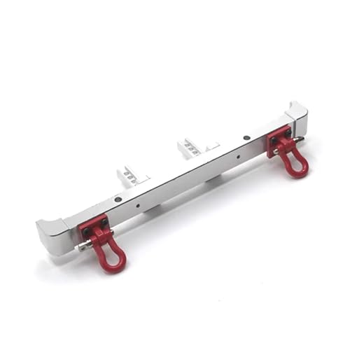 JYYTERD Kompatibel Mit HuangBo 1/10 ZP1001 ZP1002 ZP1003 ZP1004 RC-Auto-Upgrade-Modifikationsteile Zubehör Metall-Heckstoßstange RC-Stoßstange(Silver) von JYYTERD