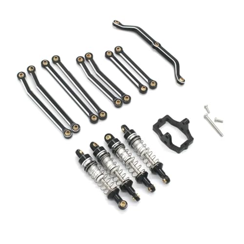 JYYTERD Kompatibel Mit JJRC C8801 C8809 AX-8560 1/18 RC Fernbedienung Auto Upgrade Zubehör Stoßdämpfer Stange Set RC Stoßdämpfer(Black) von hjuink