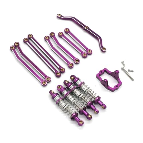 JYYTERD Kompatibel Mit JJRC C8801 C8809 AX-8560 1/18 RC Fernbedienung Auto Upgrade Zubehör Stoßdämpfer Stange Set RC Stoßdämpfer(Purple) von hjuink