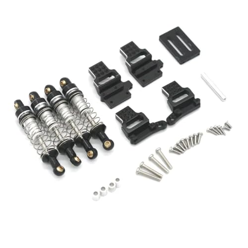 JYYTERD Kompatibel Mit JJRC C8801 C8809 AX-8560 Für TRX4M 1/18 RC Fernbedienung Auto Zubehör Stoßdämpfer Stoßdämpfer Halterung RC Stoßdämpfer(Black) von JYYTERD