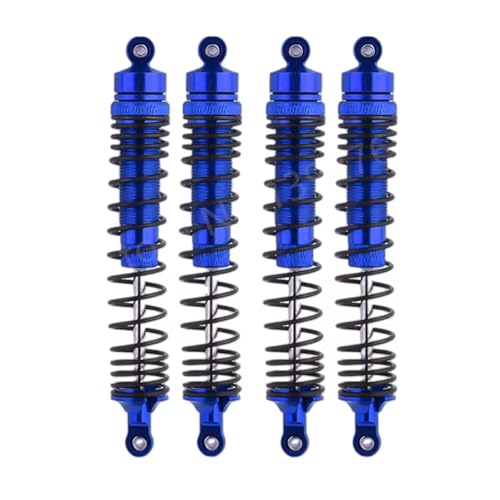 JYYTERD Kompatibel Mit Losi Für LMT 4WD Für Monster 1/8 RC Auto Upgrade-Teile 4 Stück Metall Stoßdämpfer Vorne Und Hinten 135 Mm RC Stoßdämpfer(Blue) von JYYTERD