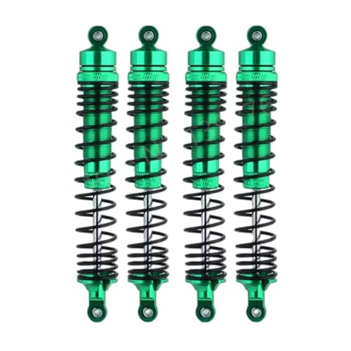 JYYTERD Kompatibel Mit Losi Für LMT 4WD Für Monster 1/8 RC Auto Upgrade-Teile 4 Stück Metall Stoßdämpfer Vorne Und Hinten 135 Mm RC Stoßdämpfer(Green) von JYYTERD