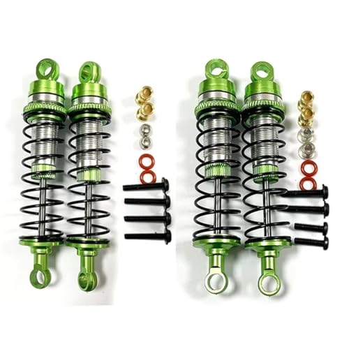 JYYTERD Kompatibel Mit Losi Für Mini-T 2.0 Für Mini-B 1/16 1/18 RC Car Upgrades Teile Metall Vorne Und Hinten Stoßdämpfer Dämpfer RC Stoßdämpfer(Green) von JYYTERD