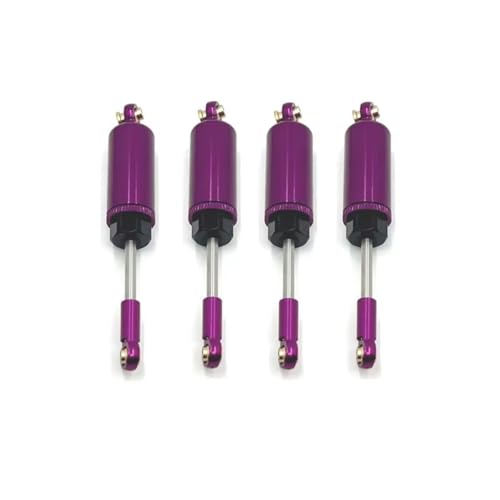 JYYTERD Kompatibel Mit MJX 14209 14210 RC 1/14 Rc Autoteilen Metall-Upgrade Vorne Und Hinten Hydraulische Stoßdämpfer RC Stoßdämpfer(Purple) von JYYTERD