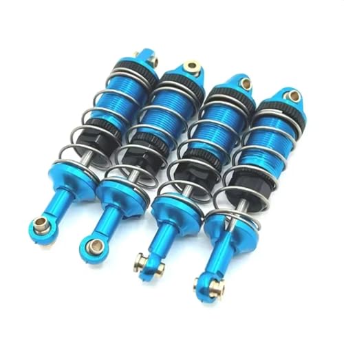 JYYTERD Kompatibel Mit MJX 14301 14302 1/14 RC Auto Upgrade Teile Zubehör 4 Stück Metall Stoßdämpfer Öl Dämpfer RC Stoßdämpfer(Blue) von JYYTERD