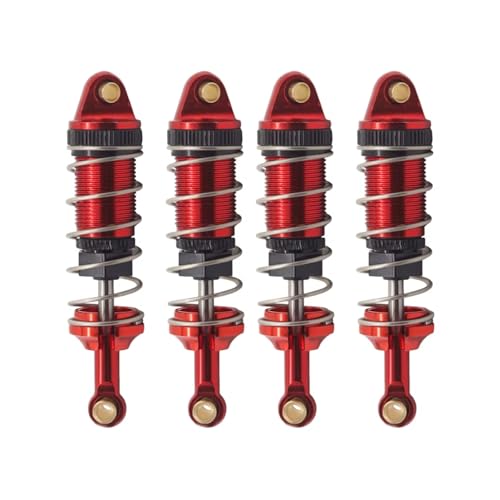 JYYTERD Kompatibel Mit MJX Für Hyper Go 1/14 14301 14302 Rc Auto Upgrade Teile Metall Vorne Und Hinten Hydraulische Stoßdämpfer Loch Zu Loch 60 Mm RC Stoßdämpfer(Red) von hjuink
