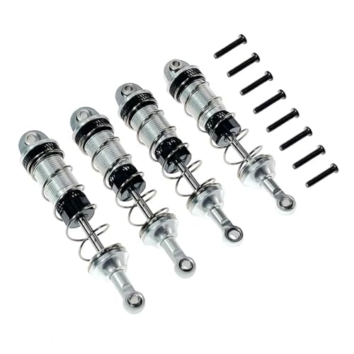 JYYTERD Kompatibel Mit MJX Für Hyper Go 16207 16208 16209 16210 H16 H16BM Rc Auto Metall Ölgefüllte Stoßdämpfer RC Stoßdämpfer(Silver) von JYYTERD