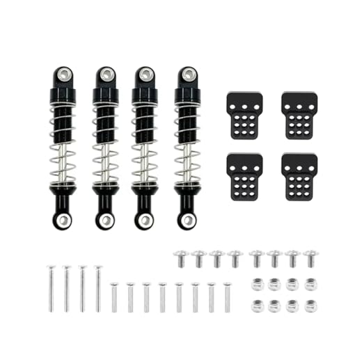 JYYTERD Kompatibel Mit MN Für MN-90 Für MN99S Für WPL C14 C24 C34 RC-Car-Ersatzteile Metall-Stoßdämpfer Mit Erweiterten Sitz-Upgrade-Teilen RC Stoßdämpfer(Black) von hjuink