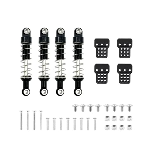 JYYTERD Kompatibel Mit MN MN90 Für MN99S for WPL C14 C24 C34 RC-Autoteile 1 Satz Metall-Stoßdämpfer Mit Erweiterten Sitz-Upgrade-Teilen RC Stoßdämpfer(Black) von JYYTERD