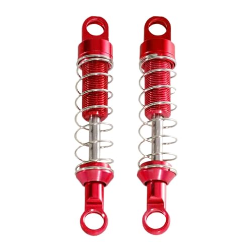 JYYTERD Kompatibel Mit MN99S Für MN168 Für MN78 Für MN82 1/12 RC Auto Teil Stoßdämpfer Ersetzen Teile Aluminium Legierung Ersatzteile RC Stoßdämpfer(Red,2pcs) von hjuink