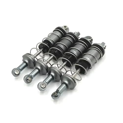 JYYTERD Kompatibel Mit Mjx 16207 16208 16209 16210 1/16 Rc Car Metall-Upgrade-Teile Vorne Und Hinten Stoßdämpfer RC Stoßdämpfer(Gray) von JYYTERD