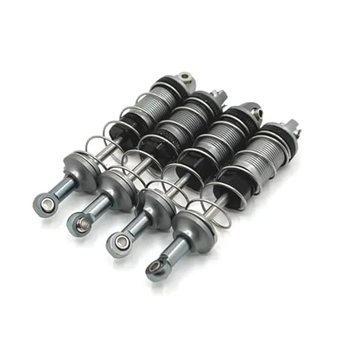 JYYTERD Kompatibel Mit Mjx 16207 16208 16209 16210 1/16 Rc Car Metall-Upgrade-Teile Vorne Und Hinten Stoßdämpfer RC Stoßdämpfer(Gray) von JYYTERD