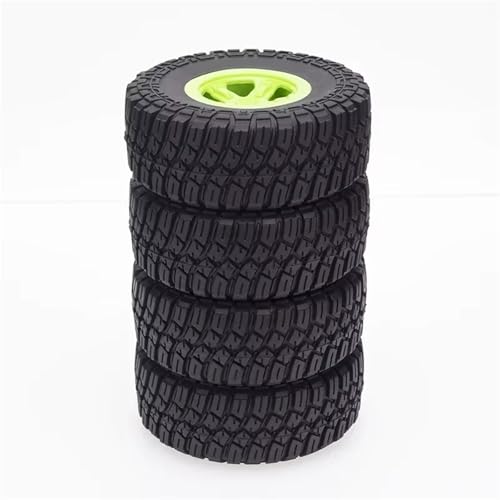 JYYTERD Kompatibel Mit REMO RP2046 Für Huanqi 727 Für Slash 1:10 Short-Course Truck Für Modellautos Für Die Straße Für Buggy-Reifen RC Auto Reifen(Green) von hjuink