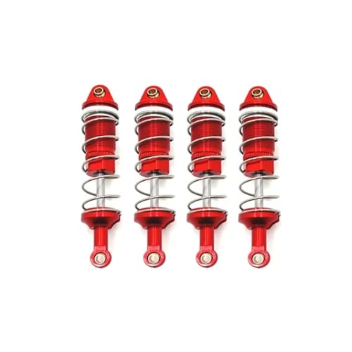 JYYTERD Kompatibel Mit Racing PTG-2 1/10 Rc Auto Upgrade Teile Zubehör Metall Öl Stoßdämpfer Dämpfer RC Stoßdämpfer(Red) von JYYTERD