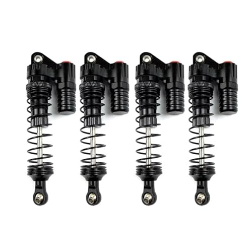 Kompatibel Mit SCX10 4WD D90 1/10 Rc Autozubehörteilen 2 Stück Metall-Stoßdämpfer Oder 4 Stück Metall-Stoßdämpfer RC Stoßdämpfer(Black,4psc) von JYYTERD