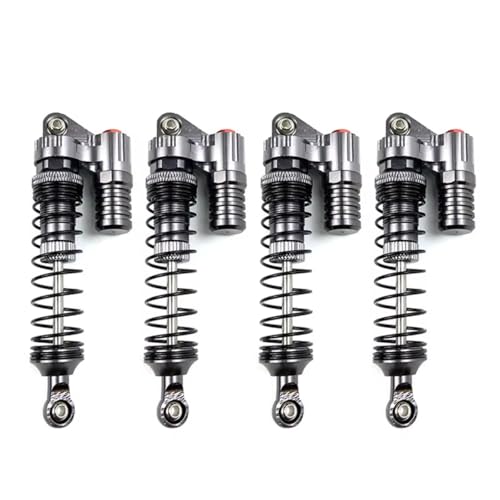 JYYTERD Kompatibel Mit SCX10 4WD D90 1/10 Rc Autozubehörteilen 2 Stück Metall-Stoßdämpfer Oder 4 Stück Metall-Stoßdämpfer RC Stoßdämpfer(Silver,4psc) von JYYTERD