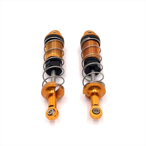 JYYTERD Kompatibel Mit SCY 4WD 1/16 RC Auto-Ersatzteilen, Metall-Upgrade Vorne Und Hinten Hydraulisch Extern Für Feder-Stoßdämpfer RC Stoßdämpfer(Yellow) von hjuink