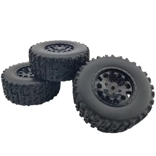 JYYTERD Kompatibel Mit Slash Für Arrma Für Senton Für HuanQi 727 1/10 Rc Auto 112 Mm Short Course Truck Reifen Reifen Rad Mit 12 Mm Sechskant 4 Stück RC Auto Reifen(D1) von hjuink