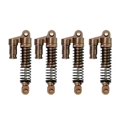 JYYTERD Kompatibel Mit TRX4M Für Bronco 1/18 RC Crawler Auto Upgrade Teile Zubehör 4PCS Metall Öl Stoßdämpfer Dämpfer RC Stoßdämpfer(Brown) von JYYTERD