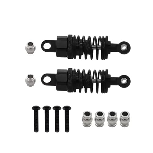 JYYTERD Kompatibel Mit TT02 Für TT01 M05 Für HPI Für HSP Für Redcat 1/10 RC Road Drift Auto Aluminium Legierung Öl Stoßdämpfer RC Stoßdämpfer(Black,2pcs) von JYYTERD